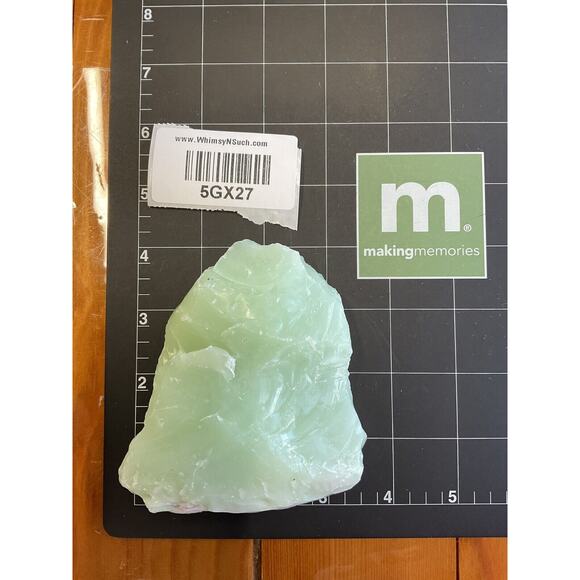 Lime Green Art Glass Cullet Glowing Manganese Slag Glass #5GX27 - Picture 7 of 7